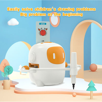 Blue Color Intelligent Child Drawing Robot