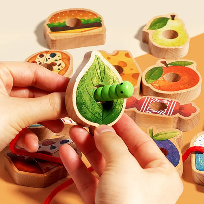 Early childhood education Greedy eating caterpillar string and bead game focus logical thinking training children's toys