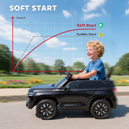 Electric Ride on Car 12V Kids Ride-on Toy, Black